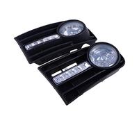 QASULER Gruppo luci fendinebbia Paraurti anteriore Griglia inferiore Lampada da corsa diurna Accessori auto, for VW, Golf, MK5 2004-2009 Inserto in rete per apertura fendinebbia