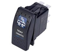 QASULER Interruttore a levetta for auto, barca, camion, luce, interruttore a, 5 pin, impermeabile, for barra da 12-24 V, stile blu, a, posteriore, retromarcia Pannello interruttori marini(1)