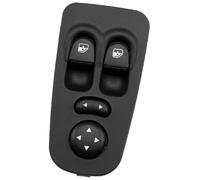 QASULER Interruttore finestra 735360605 Pulsante di sollevamento elettrico per controllo potenza auto, per Lancia, per Ypsilon 2003 2004 2005 Interruttore alzacristallo elettrico(BLACK 735360605)