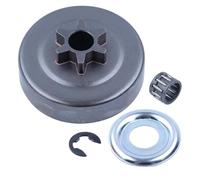 QASULER Kit E-Clip rondella pignone tamburo frizione 6T passo 3/8, for motosega STIHL, MS170 MS180 MS210 MS230 MS250 017 018 021 023 025 Modulo frizione per utensili da giardino