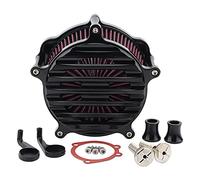QASULER Kit filtro aria filtro aria nero, for Harley, Sportster XL883 XL1200 Forty Eight Seventy Two 48 72 Iron 883 1991-2020 Filtro aria per moto(Rot)