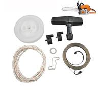 QASULER Kit nottolino for Cani con Impugnatura a Molla, puleggia di avviamento con riavvolgimento, for STIHL, MS290 029 MS310 MS390 039 Motosega 1128 195 0400 Corda di avviamento a Strappo