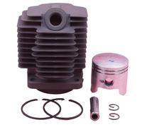 QASULER Kit pistone testata da 40 mm, for sostituzione Robin FL411 NB411 NF411 5411500300 Motori for tagliaerba Motore W Anello di sicurezza Pistone del cilindro della motosega