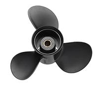 QASULER Lega di Alluminio del Motore dell'elica fuoribordo della Barca 9, X 13 25-30HP, for la Lama Dente 3 scanalatura Nero Marinaio 10 Elica per Barche