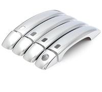 QASULER Nuovo adesivo for copertura ciotola maniglia portiera cromata in fibra di carbonio, for, Q5 2008-2016 rivestimento della maniglia esterna della porta(Silver Handle)