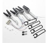 QASULER Pale Elica Pattino di atterraggio Motori ingranaggi Braccio pieghevole KF609 RC Quadcopter Teng, for MINI, pezzi ricambio for droni Braccio di manutenzione per droni FPV(White)