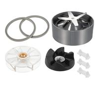 QASULER Parti di ricambio for frullatore da 8 pezzi for 600W 900W con lama for ghiaccio/guarnizione tenuta in gomma/cuscinetto antiurto ecc Coperchio per lame del frullatore