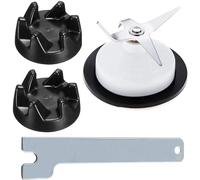 QASULER Parti di ricambio for frullatore, for KitchenAid, lama for frullatore a 4 foglie e giunto for frullatore con chiave inglese Lama del coperchio del frullatore