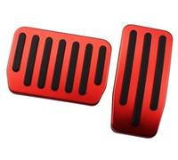 QASULER Pedale for Auto, for Tesla, Modello 3 2017-2021 Acceleratore Carburante Poggia Freno Copertura in Alluminio Antiscivolo Set di copri pedali per auto(Red without Rest)