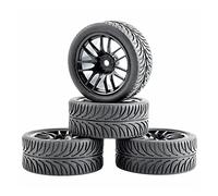 QASULER Pneumatici con impugnatura a 4 pezzi, for HSP, for HPI Racing, 1/10 1:10 On-Road Car RC 9062-8007 Pneumatici per auto RC(9062B-8007)