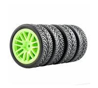 QASULER Pneumatici con impugnatura a 4 pezzi, for HSP, for HPI Racing, 1/10 1:10 On-Road Car RC 9062-8007 Pneumatici per auto RC(9062G-8007)