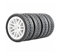 QASULER Pneumatici con impugnatura a 4 pezzi, for HSP, for HPI Racing, 1/10 1:10 On-Road Car RC 9062-8007 Pneumatici per auto RC(9062W-8007)