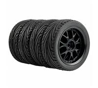 QASULER Pneumatici e ruote con impugnatura 4 pezzi, for HSP, for HPI, 1:10 On-Road Speed Car RC 907-8010 Pneumatici per auto RC(907B-8010)