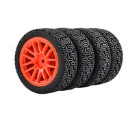 QASULER Pneumatici e Ruote con Impugnatura 4 Pezzi, for HSP, for HPI, for Tamiya, 1/10 1:10 Touring Car RC 9062-8014 Set di Ruote da Corsa RC(9062R-8014)