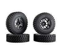 QASULER Pneumatici for Ruote ABS, for HSP, 1:10 Climbing Car RC 910-T133 1,9 Pollici Gomma 98mm Set di Ruote da Corsa RC(910H-T133)