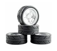QASULER Pneumatici Grip TiresTires Set di ruote, for HSP, for HPI, 1/10 1:10 Cerchio RC for auto da corsa su strada03-6087 Pneumatici per auto RC(Rim03S-6087)