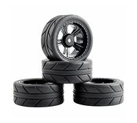 QASULER Pneumatici Grip TiresTires Set di ruote, for HSP, for HPI, 1/10 1:10 Cerchio RC for auto da corsa su strada03-6087 Pneumatici per auto RC(Rim03H-6087)