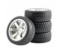 QASULER Pneumatici in Gomma ABS Wheel, for HSP, for HPI, 1:10 On-Road Car RC 701-8003 Set di Ruote da Corsa RC(701S-8003)