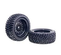 QASULER Pneumatici in Gomma da Rally con Offset 3 mm/6 mm/9 mm, for HSP, Auto su Strada 1:10 RC 2080-7004 Set di Ruote da Corsa RC(2080-7004-Offset-6mm)