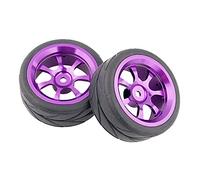 QASULER Pneumatici in Gomma for Ruote in Alluminio, for HSP, for HPI, Auto da Strada 1:10 RC 107P-6017-107P-8014 Set di Ruote da Corsa RC(107P-6081)