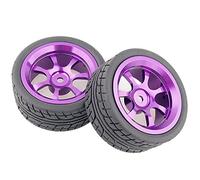 QASULER Pneumatici in Gomma for Ruote in Alluminio, for HSP, for HPI, Auto da Strada 1:10 RC 107P-6017-107P-8014 Set di Ruote da Corsa RC(107P-8003)