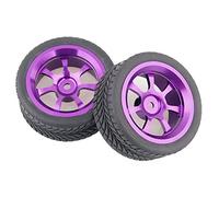 QASULER Pneumatici in Gomma for Ruote in Alluminio, for HSP, for HPI, Auto da Strada 1:10 RC 107P-6017-107P-8014 Set di Ruote da Corsa RC(107P-6085)