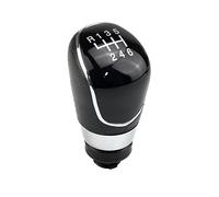QASULER Pomello del cambio manuale a 5 e 6 marce, for Ford, for Focus, 2 MK2 FL C-MAX 2006-2011 MK3 MK4 MK7 Galaxy con copertura antipolvere in pelle Pomello del cambio per auto(6 Speed-Black-B)