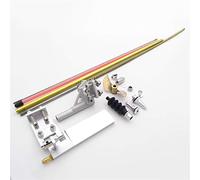 QASULER Puntone Albero Cavo di Trasmissione Flessibile da 4 mm + timone sterzo da 75 mm + Kit elica in Rame da 48 mm RC Vee Boat V Monoboat Elica per Motore di Barca