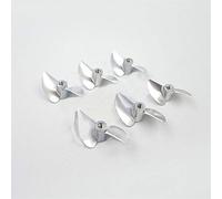 QASULER Rc Barca da Corsa 2 Pale Elica in Lega di Alluminio M4 Elica M4 Vite D30/32/33/34/35/36/37/38/39/40/42/44/45 M4 Albero della Barca Elica per Motore di Barca(D36mm)