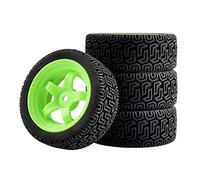 QASULER Spugna for Inserto Ruota for Pneumatici con Impugnatura da 4 Pezzi, for HPI, for Tamiya, 1/10 1:10 Touring Car RC 6030-8014 Set di Ruote da Corsa RC(6030G-8014)