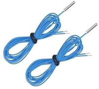 QASULER Termistore NTC 3950 da 100k for stampante 3D, sensore termistore blu da 2 pezzi, for E3d V6 Volcano Pt100 Ender 3 V2, Ender 5 Cr10 10s Sonda termica della stampante