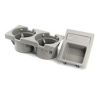 QASULER Vassoio portamonete portabottiglie portabottiglie for console centrale auto, for BMW, serie 3 E46 323i 318i 320i 1998-2006 51168217953 Portabicchieri nella console centrale(1 set gray)