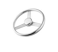 QASULER Volante da 13-1/2 pollici 342 mm in acciaio inossidabile 316 grado marino 3 razze 15 gradi accessori for barche marine Timone per barca