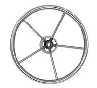 QASULER Volante for barca Marine Destroyer a 5 razze da 13-1/2 pollici con pomello in schiuma nera antiscivolo Accessori for barche marine Timone per barca(M0319S)