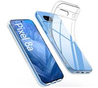Qasyfanc Cover Compatibile per Google Pixel 8a,Protettiva per Fotocamera, Morbido ultra Sottile Anti-giallo TPU Bumper Google Pixel 8A Case Silicone Custodia,Trasparente