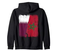 Qatar Marocco Half Flag Qatar Maroccan Heritage Jersey Felpa con Cappuccio