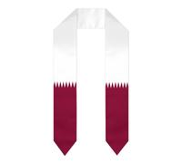Qatar Qatari bandiera laurea stola sciarpa fascia scialle per studiare all'estero studenti internazionali