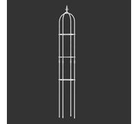 QATGQBCF Scaffale per Piante Vintage in Ferro, scaffale a obelisco per Giardini Interni all'aperto, scaffale per Piante tubolari ispessite per Fiori, Verdura e Frutta(White,35x150cm)