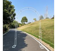 QATGQBCF Telaio rampicante della Vite dell'Arco del Patio, Grande Struttura a U della pianta del Giardino, Traliccio di Coltivazione della Frutta del Fagiolo dell'ortaggio, Forte portante(White)