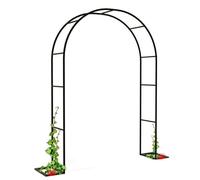 QATGQBCF Telaio rampicante della Vite dell'Arco del Patio, Grande Struttura a U della pianta del Giardino, Traliccio di Coltivazione della Frutta del Fagiolo dell'ortaggio, Forte portante(Black)