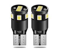 QAUBEN Lampadina LED Canbus 194 T10 168 2825 W5W Luce LED estremamente luminosa 12V 9SMD 2835 Chipset Lampadina LED Interno auto Cupola Mappa Porta Luci targa di cortesia 6000K Bianco (2pcs)