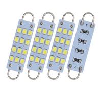 QAUBEN Lampadine LED a festone rigide da 44 mm e 1,73" 12-SMD 3528 1210 Chips per interni auto, luci di cortesia per portiera, luci di posizione, luci di cortesia per gradini 561 567 bianco 12V (4pcs)