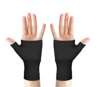 Qaum Guanti A Compressione Sportivi Supporti Per Il Polso Di Compressione, 2 Pezzi Traspirante Stecca Da Polso Di Pollice Protege Supporto Guanti Antiscivolo Ed Elastico Per Donna Uomo Sport Dolori