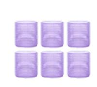 QAUUCP 6 pz Rulli for Capelli Auto Grip Tenendo autoadesiva Frangia d'Aria Rullo arricciacapelli Fermagli for Capelli Pettine Strumenti for arricciare i Capelli Fai da Te Bigodini(Purple,5.5cm 6pcs)
