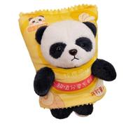 QAUUCP Calentador De Manos De Peluche Confezione di snack creativi a forma patatine fritte, orsetto Lina, scaldamani, cuscino 2 in 1, bambola orsacchiotto carina(Yellow panda)