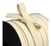 QAUUCP Cordino Cuoio Flat Suede Braided Cord Leather Belt for Jewelry Making DIY Handmade Bracelet Cords 5yards 10MM(03 Cream)