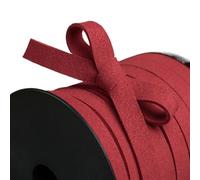 QAUUCP Cordino Cuoio Flat Suede Braided Cord Leather Belt for Jewelry Making DIY Handmade Bracelet Cords 5yards 10MM(18 Red)