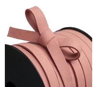 QAUUCP Cordino Cuoio Flat Suede Braided Cord Leather Belt for Jewelry Making DIY Handmade Bracelet Cords 5yards 10MM(05 Dusty Pink)