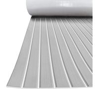 QAUUCP Eva Tappetino Antiscivolo per Barca Schiuma autoadesiva Teak Decking Eva Pavimentazione for Barche Finto Copriletto Accessori Marine Boat Deck Mat 2400x410x5mm(Light Grey White)