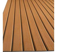 QAUUCP Eva Tappetino Antiscivolo per Barca Schiuma autoadesiva Teak Decking Eva Pavimentazione for Barche Finto Copriletto Accessori Marine Boat Deck Mat 2400x410x5mm(Brown with Black)